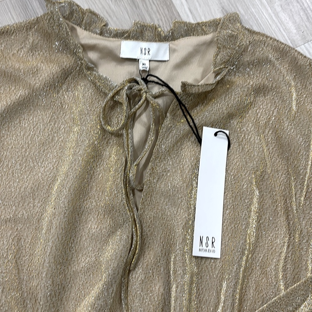 NSR
Emma Floral Print Ruffle Dress In
Tan Dress Size XL NWT - Picture 6 of 11